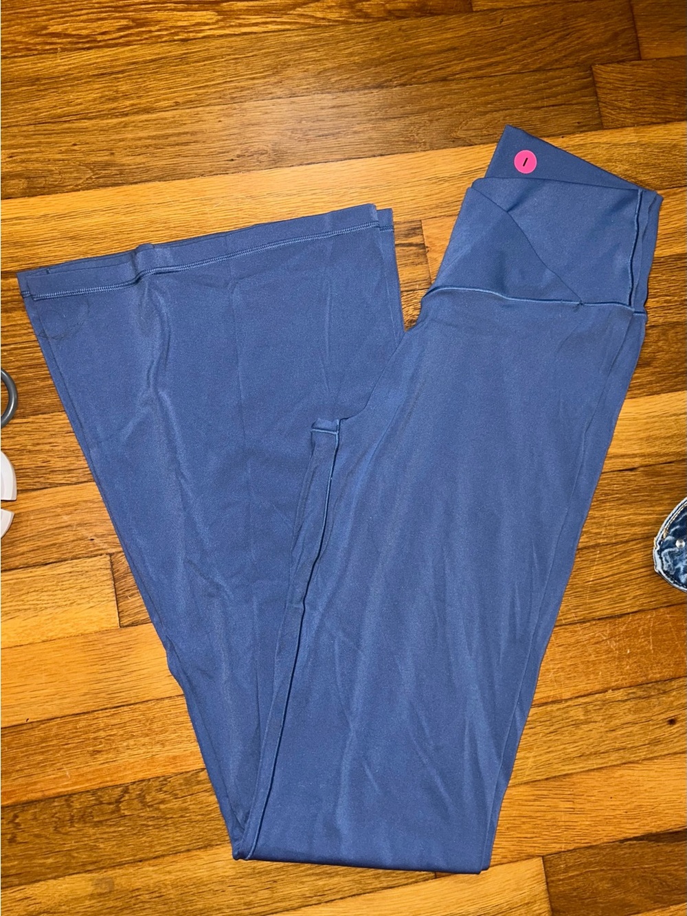 Aerie L Long Light Blue Wide-Leg Yoga Pants